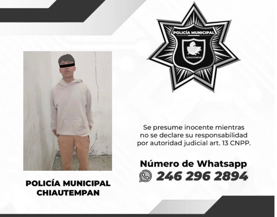 Detiene Policía de Chiautempan a tres sujetos por allanamiento de morada